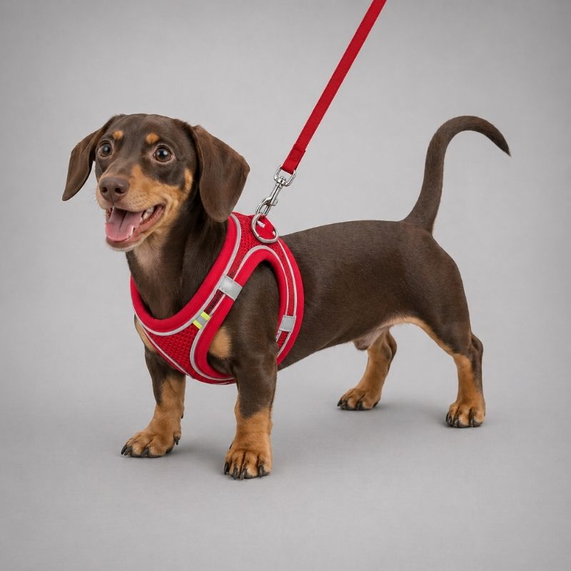 Dachshund Space Reflective Harness & Leash