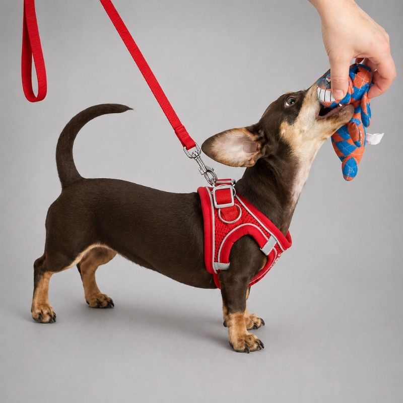 Dachshund Space Reflective Harness & Leash