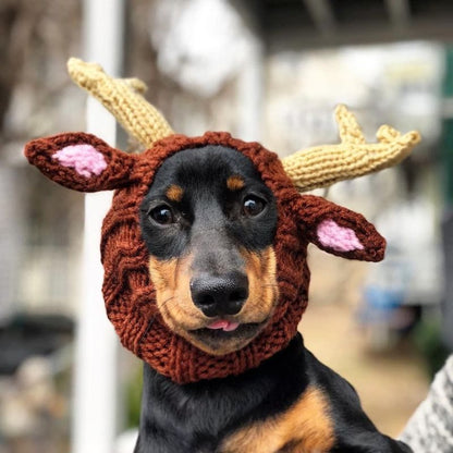 Elk Dachshund Holiday Hat