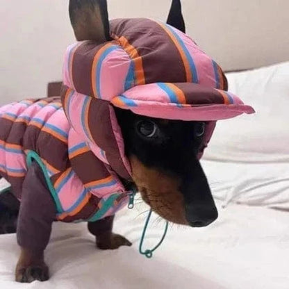 Chaqueta de Invierno Reversible para Perros Salchicha