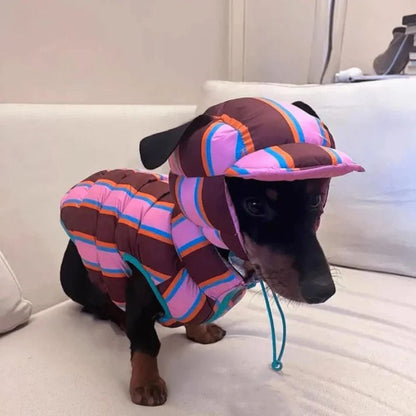 Chaqueta de Invierno Reversible para Perros Salchicha
