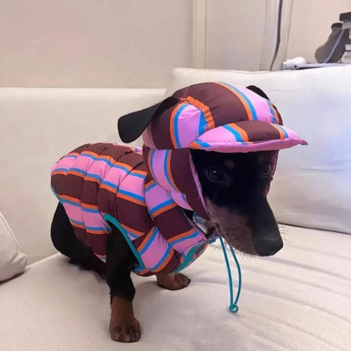 Chaqueta de Invierno Reversible para Perros Salchicha