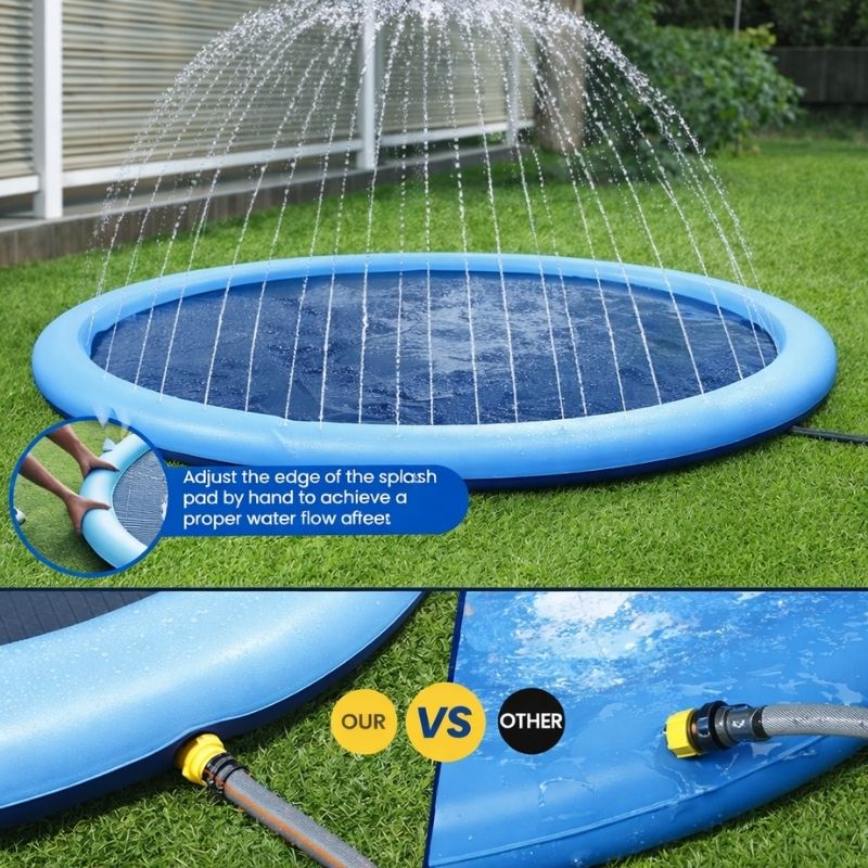 Piscina Splash de Verano para Perros Salchicha