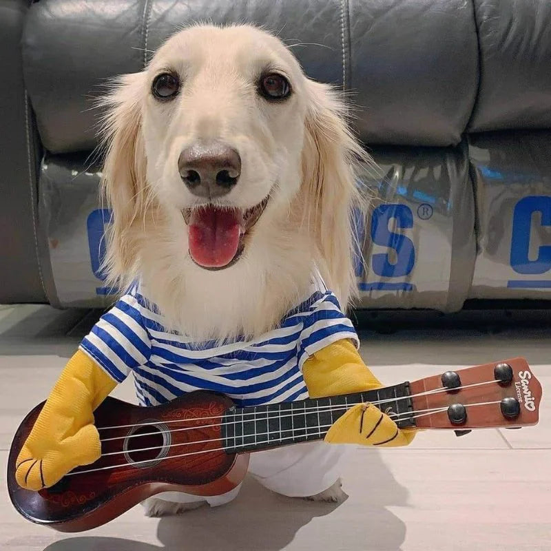 Guitar Player Dachshund Costume