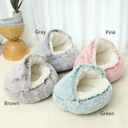 Cama Cueva Suave para Perros Salchicha