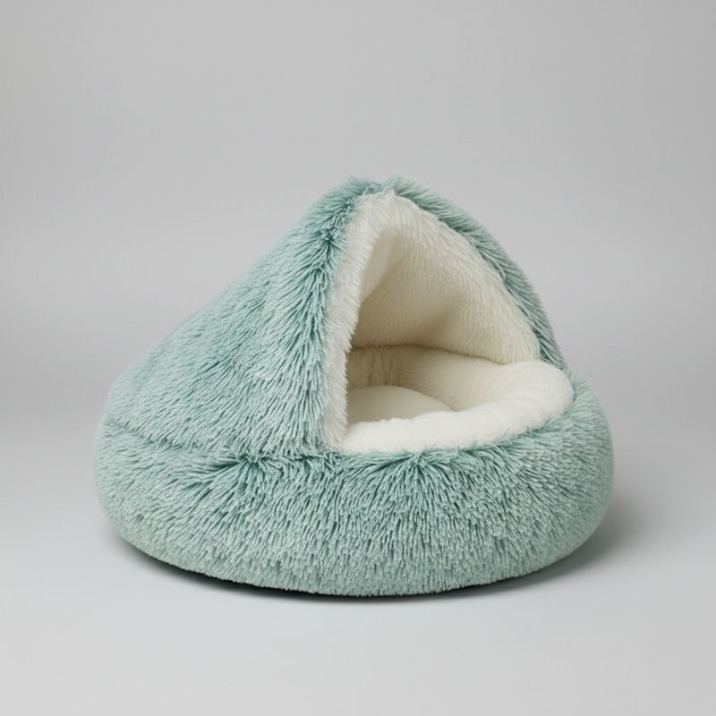 Cama Cueva Suave para Perros Salchicha